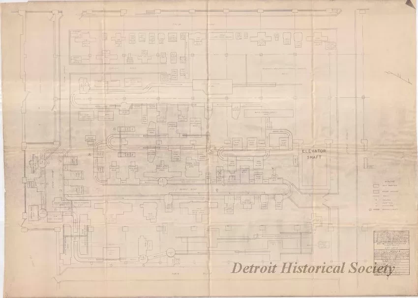 Blueprint - Hupp Motor Car Corporation, Detroit, Michigan - 
Plant Layout