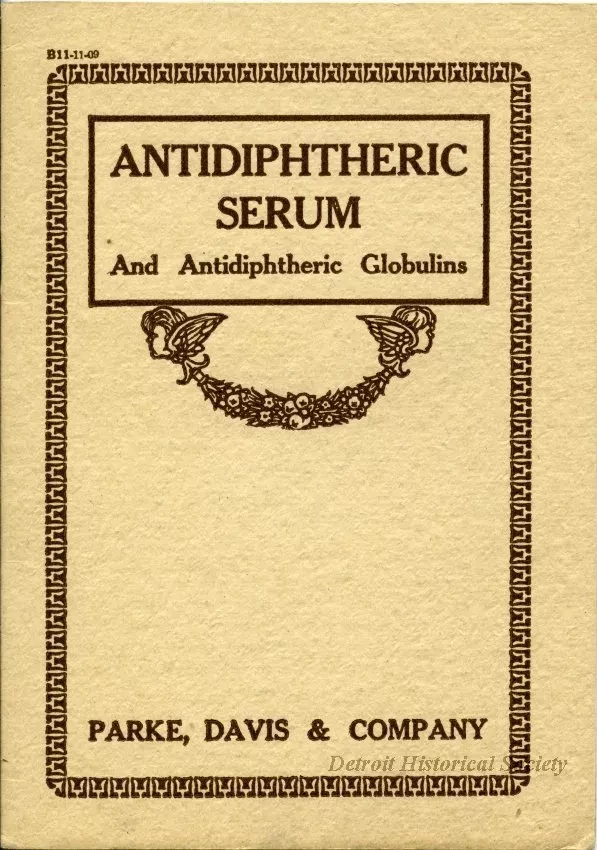 Booklet - Antidiphtheric Serum and Antidiphtheric Globulins