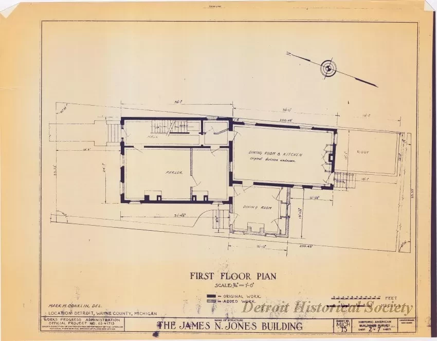 Blueprint - The James N. Jones Building [Moross House]