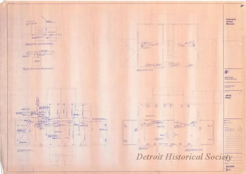 Blueprint - Tuskegee Airmen Museum - HVAC Plans
[Building No. 210]