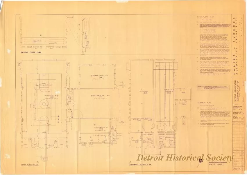 Blueprint - Detroit Residential Manpower Center, Fort Wayne
[Building No 312]