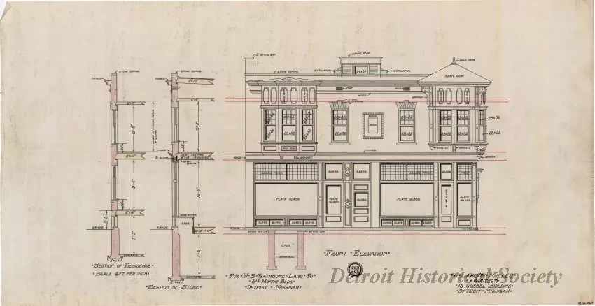 Drawing, Architectural - Front Elevation,
Street Side Elevation