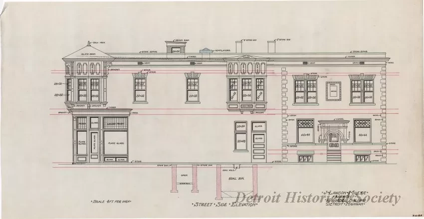 Drawing, Architectural - Front Elevation,
Street Side Elevation
