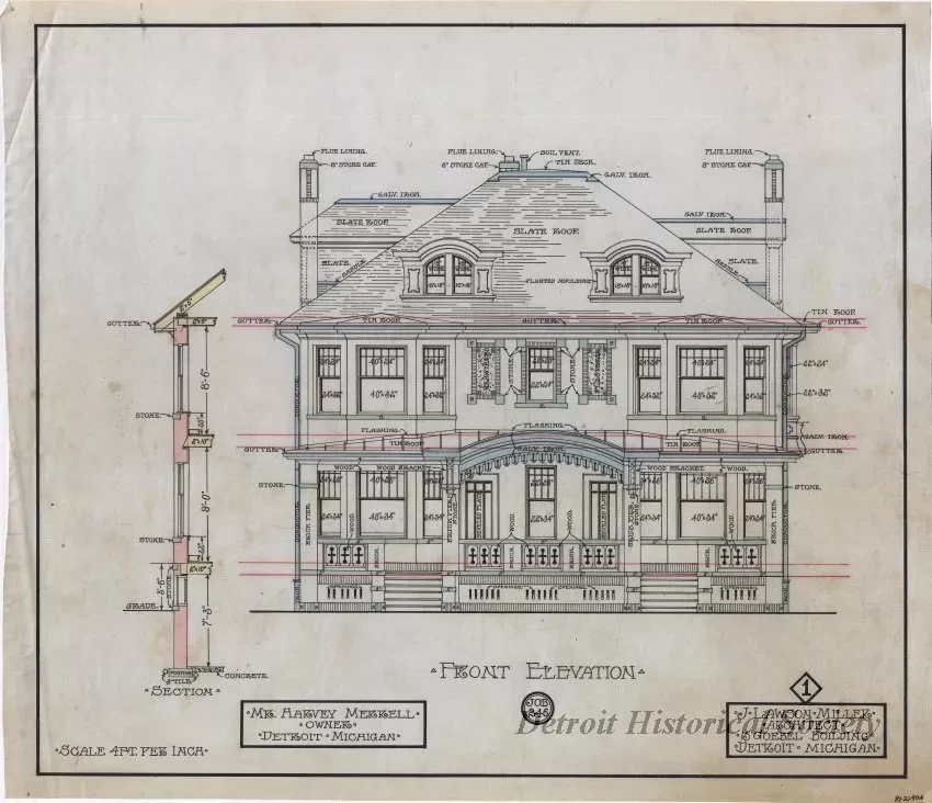 Drawing, Architectural - Front Elevation