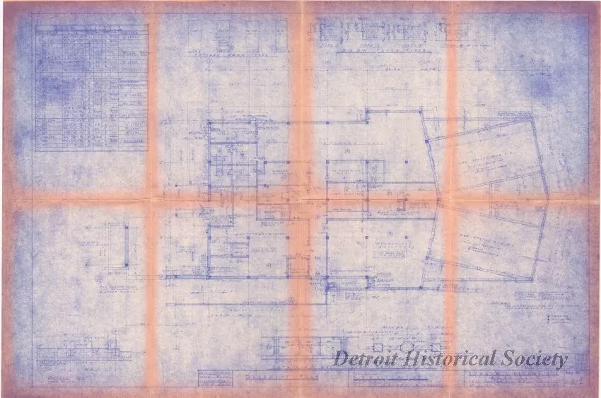 Blueprint - Basement Plan,
The Roostertail, Detroit, Wayne County, Michigan