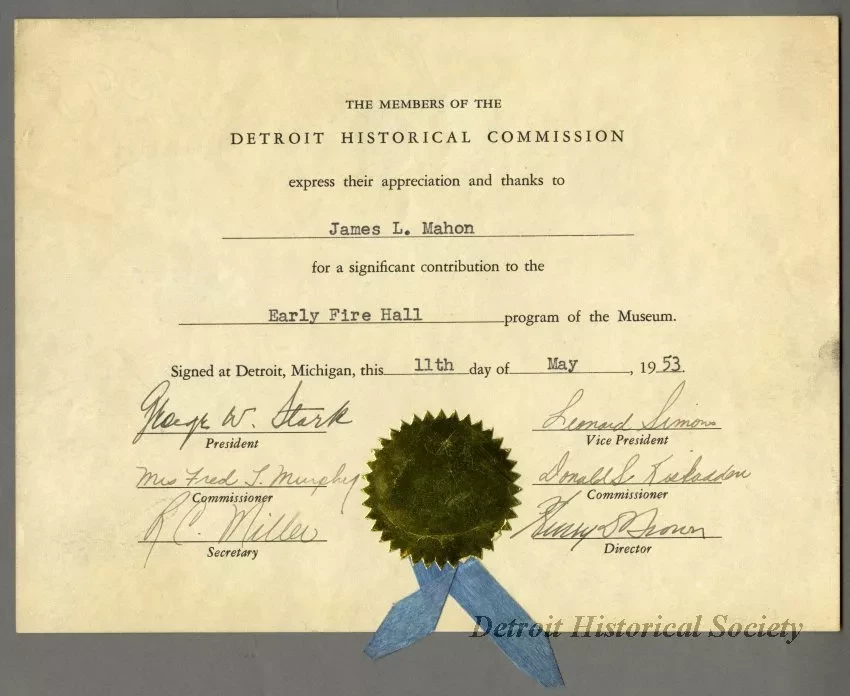 Certificate, Commemorative
