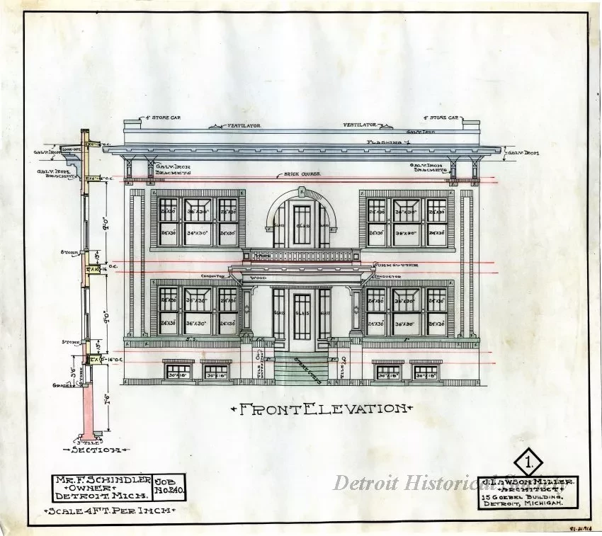 Drawing, Architectural - Front Elevation