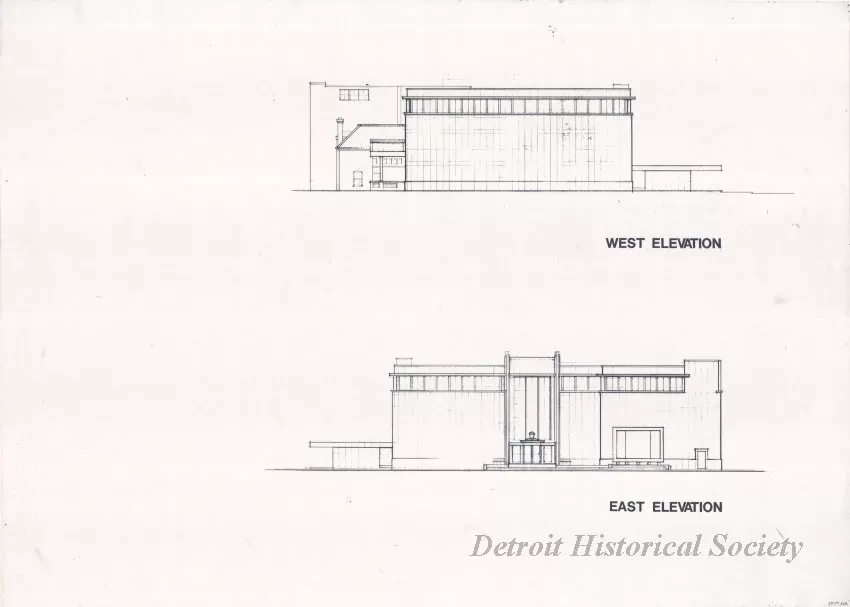 Drawing, Architectural - West Elevation,
East Elevation