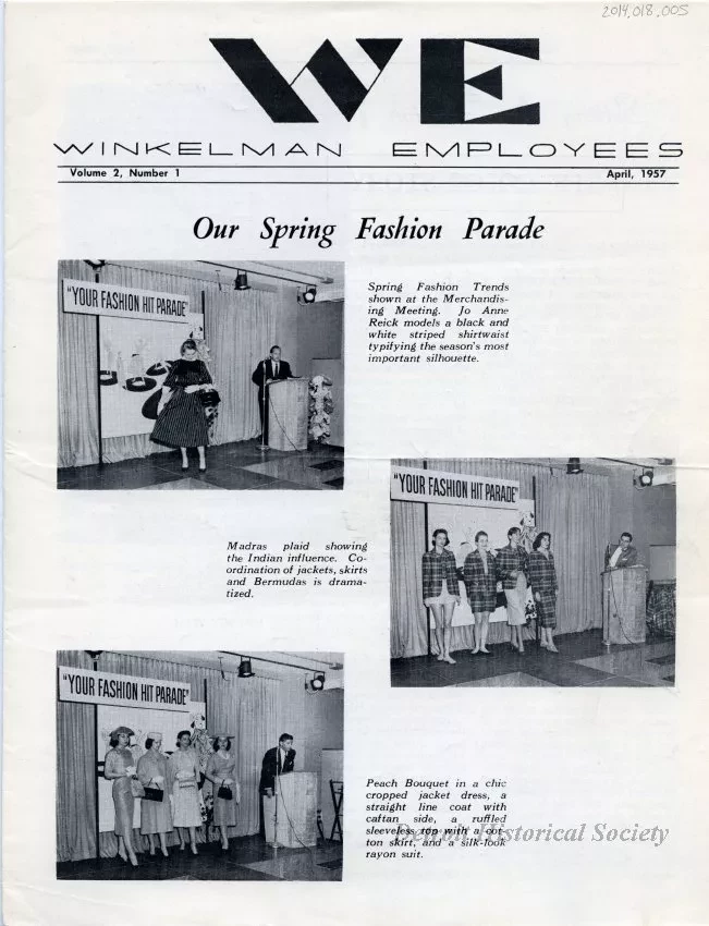 Newsletter - WE Winkelman Employees, Vol. 2, No. 1
April, 1957