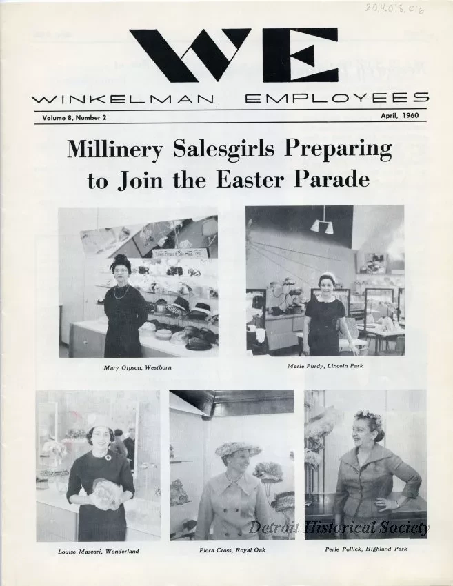 Newsletter - WE Winkelman Employees, vol. 8, no. 2
April, 1960