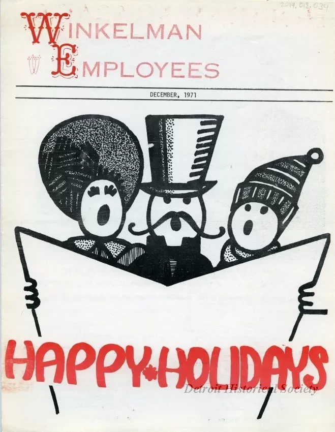 Newsletter - WE Winkelman Employees
December, 1971