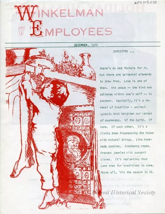 Newsletter - WE Winkelman Employees
December, 1972
