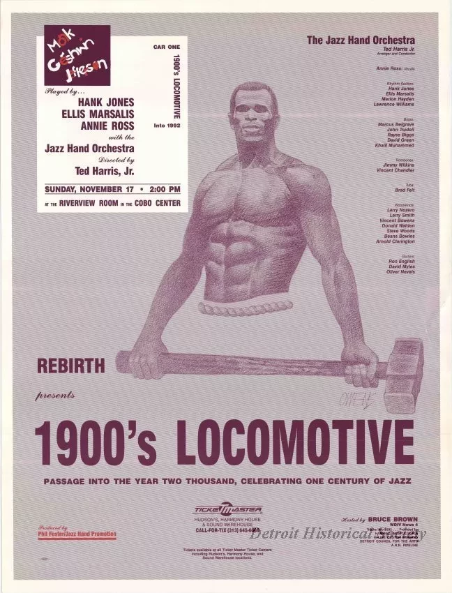 Poster - Rebirth Presents 1900's Locomotive,
Passage into the Year Two Thousand, Celebrating One Century of Jazz