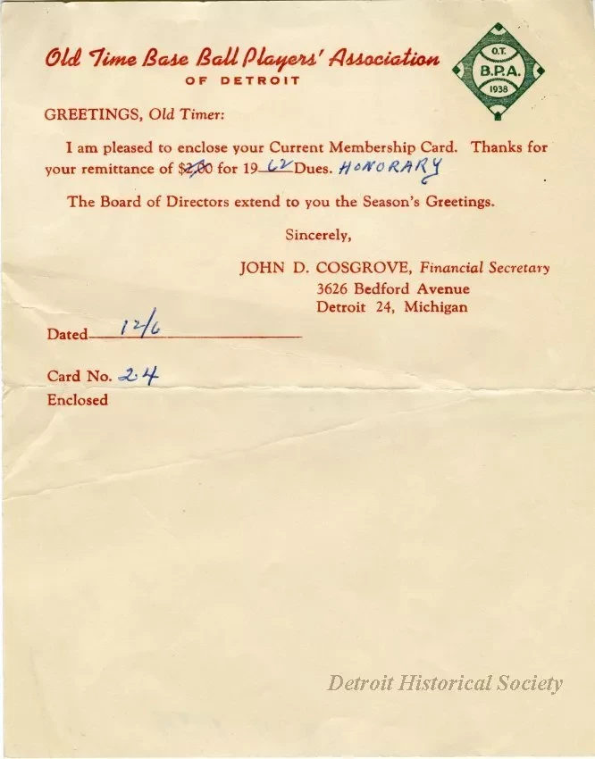Card, Membership