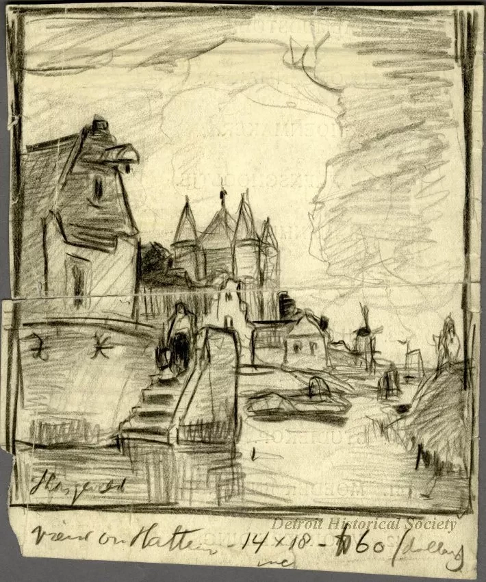 Drawing - View on Hattem