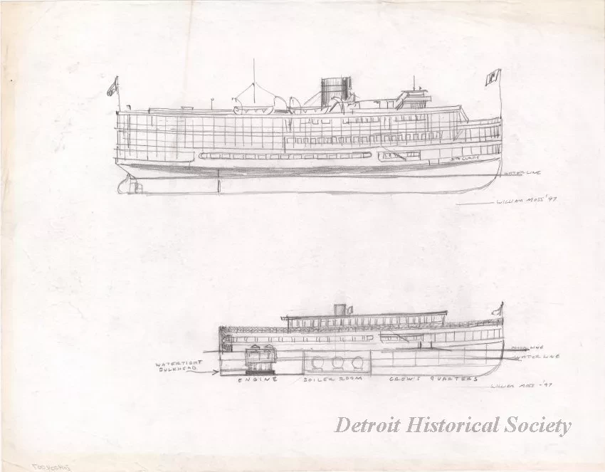 Drawing - SS Ste. Claire