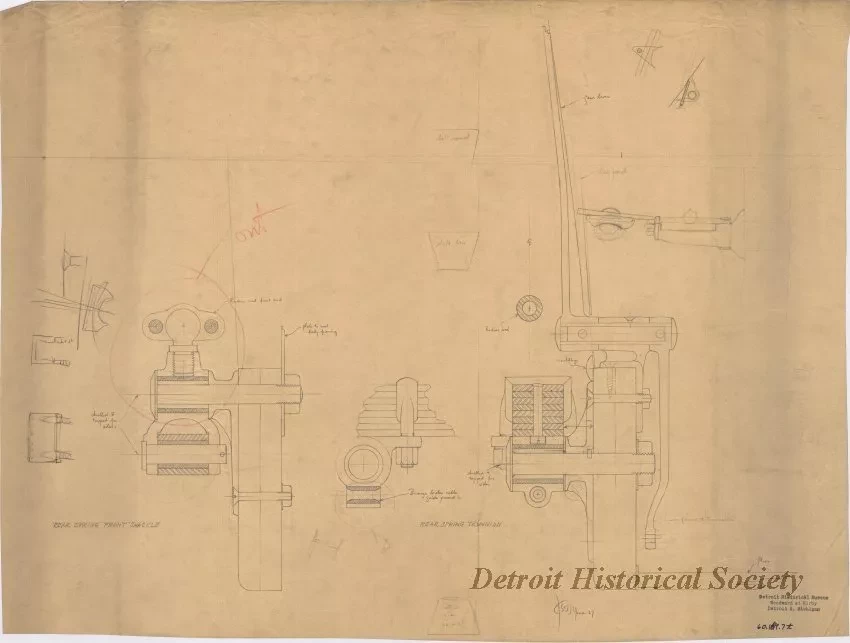 Drawing, Technical - Rear Spring Front Shackle,
Rear Spring Trunnion
