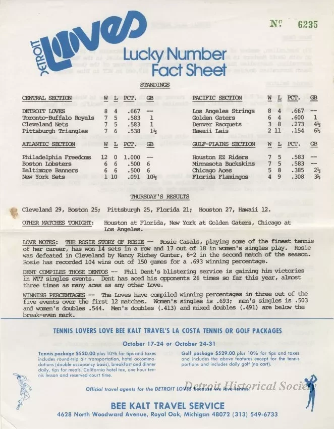 Program - World Team Tennis