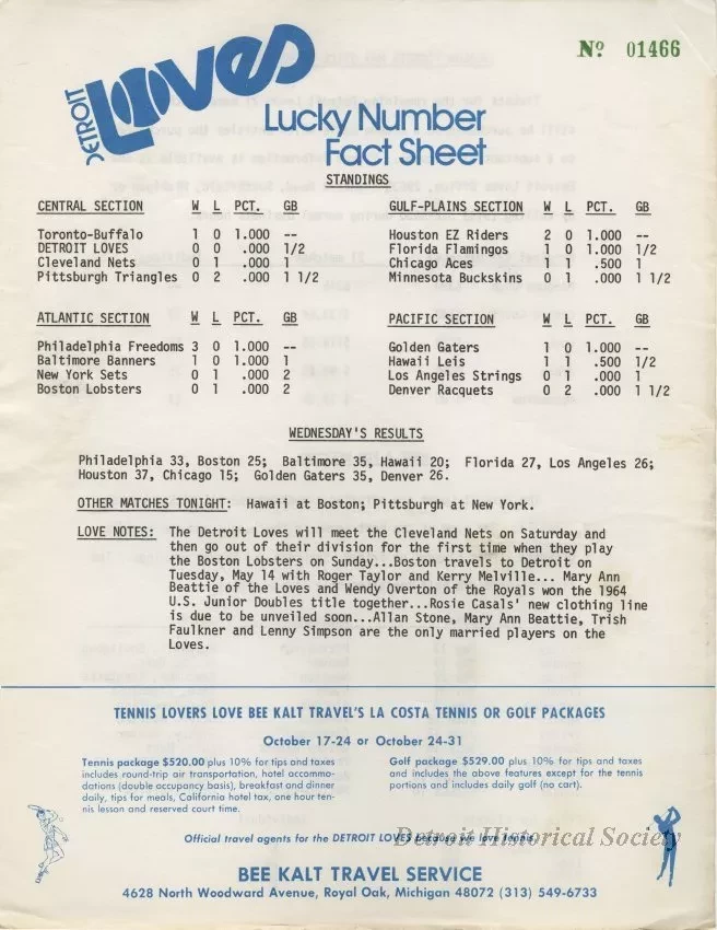 Program - World Team Tennis