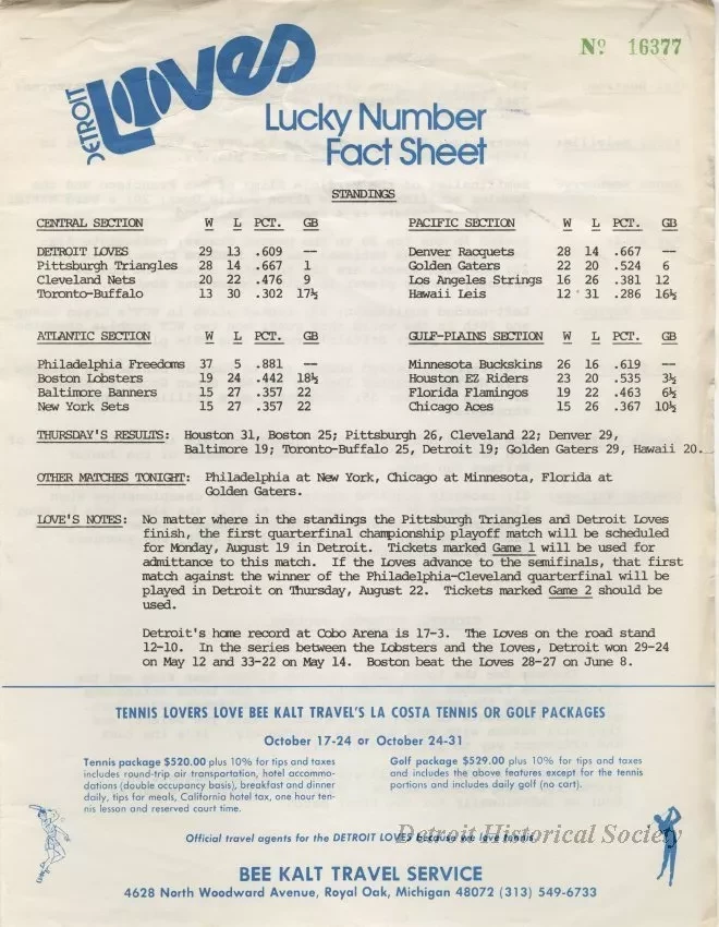 Program - World Team Tennis