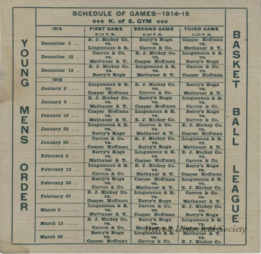 Schedule