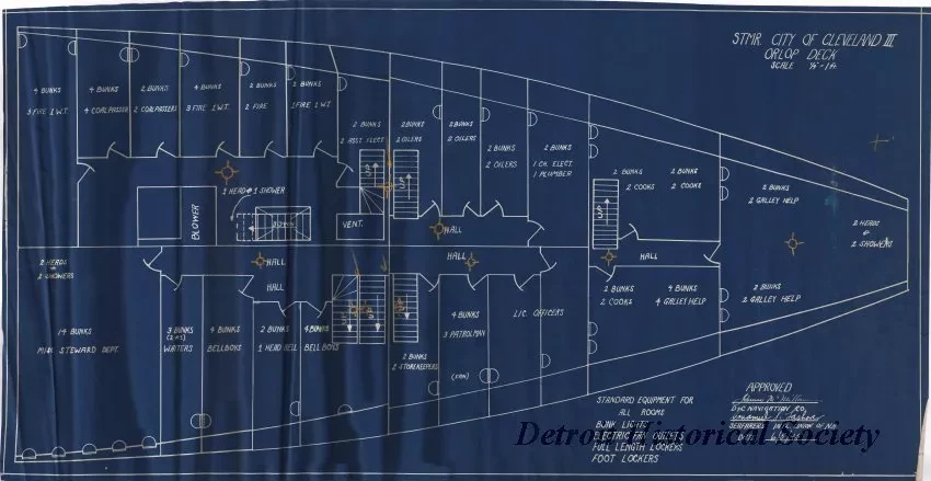 Blueprint - Stmr. City of Cleveland III,
Orlop Deck