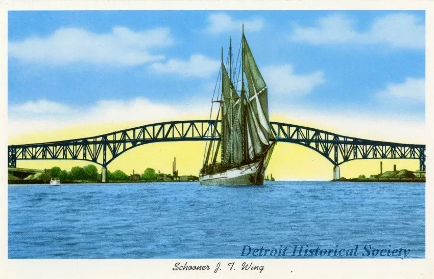 Postcard - Schooner J.T. Wing