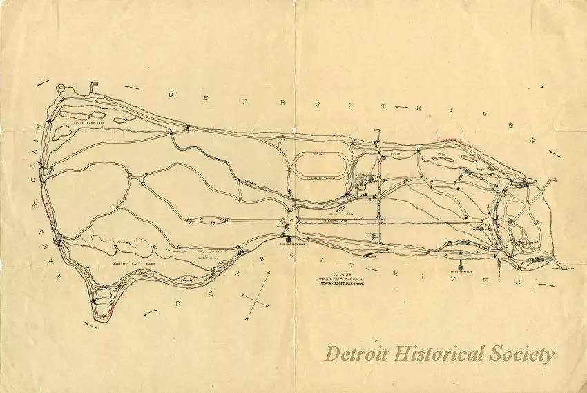 Map - Map of Belle Isle Park