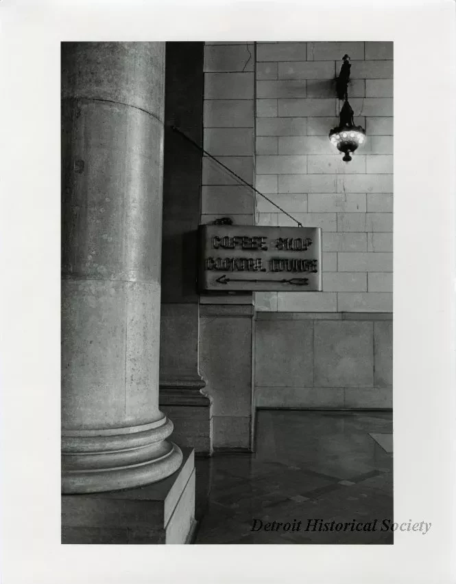 Print, Photographic - Michigan Central Train Depot, "Coffee Shop, Cocktail Lounge"