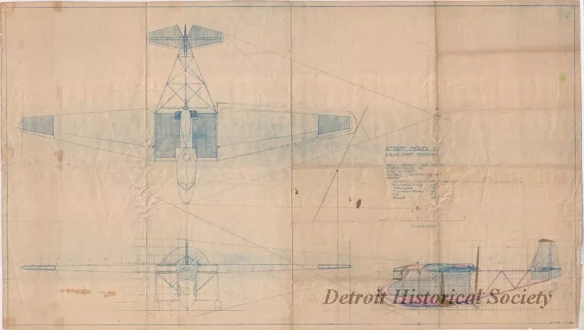 Blueprint - Stout Model 11,
2 Place Cabin Monoplane