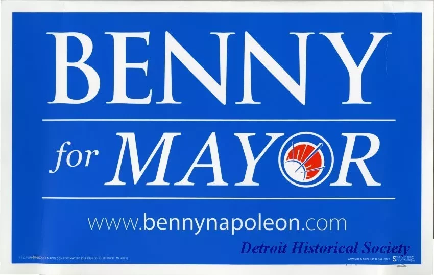 Sign, Advertising - Benny for Mayor