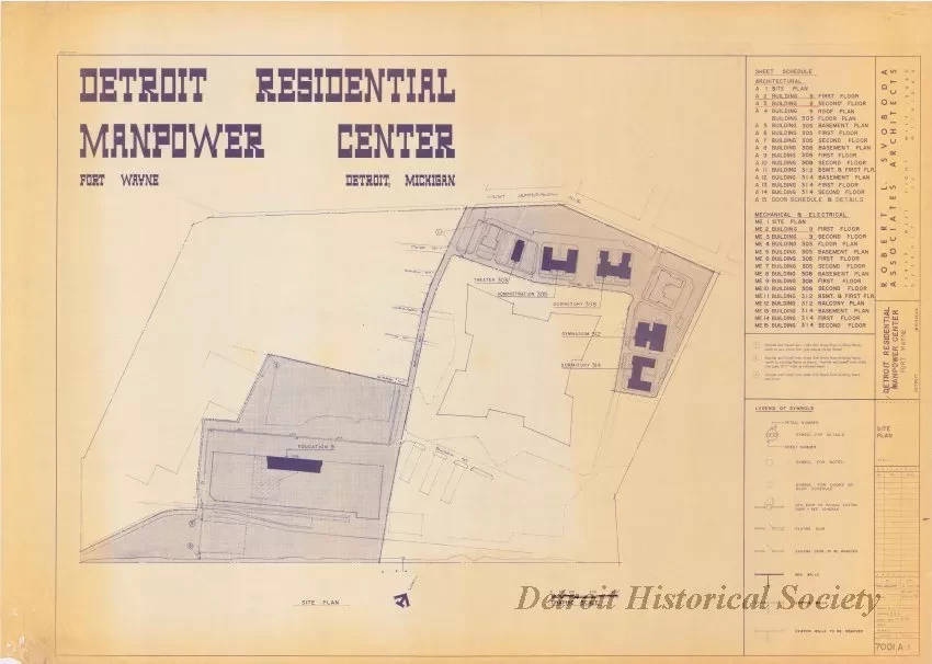 Blueprint - Detroit Residential Manpower Center
Fort Wayne, Detroit, Michigan