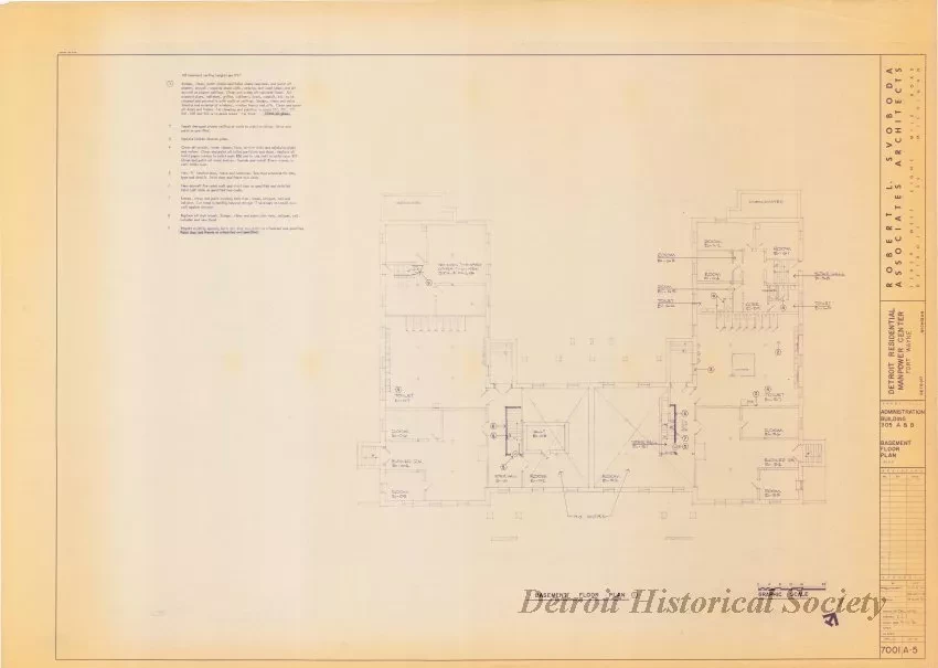 Blueprint - Detroit Residential Manpower Center
Fort Wayne, Detroit, Michigan