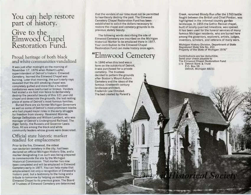 Pamphlet - "Vandals desecrate history"