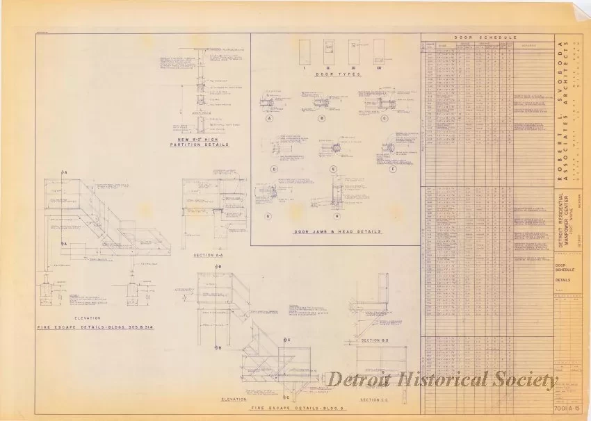 Blueprint - Detroit Residential Manpower Center
Fort Wayne, Detroit, Michigan