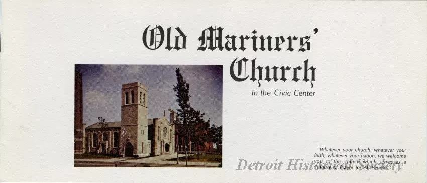 Booklet - Old Mariners' Church In the Civic Center