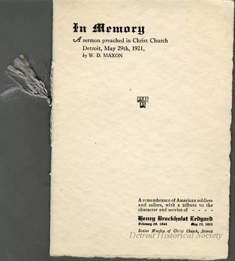Sermon - In Memory