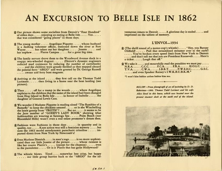 Pamphlet - An Excursion to Belle Isle in 1862