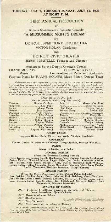 Program, Theater