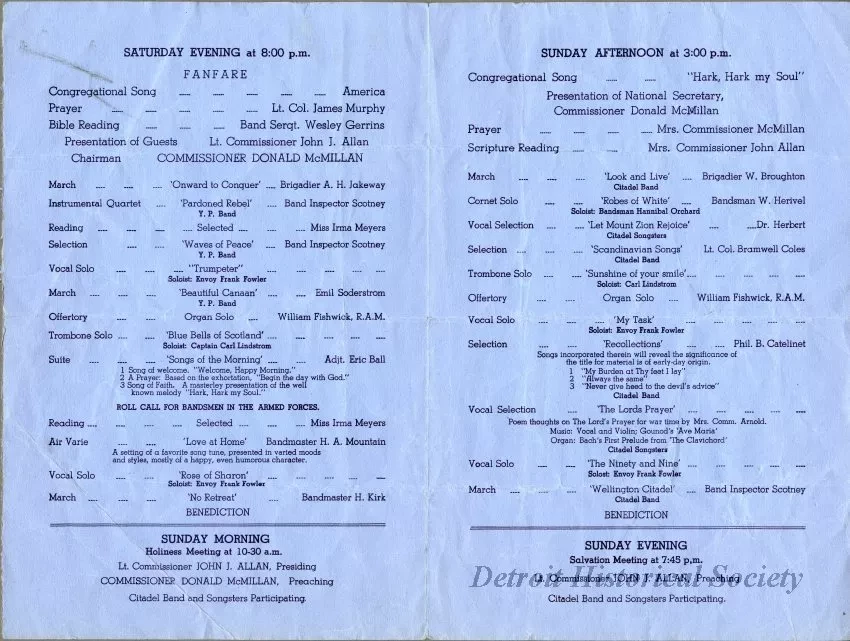 Program, Concert