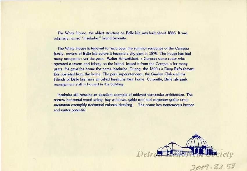 Card, Documentary - The White House