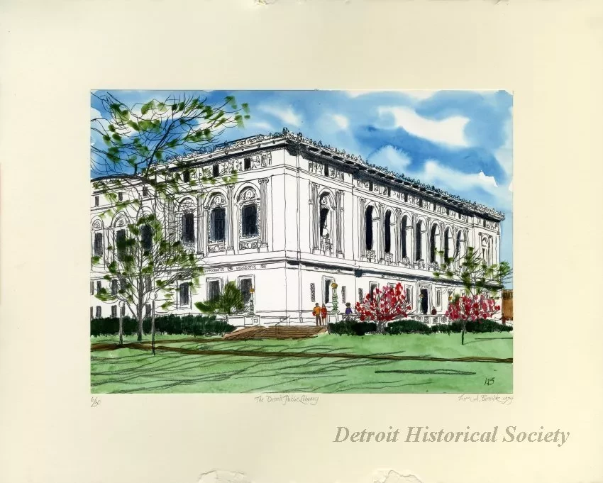 Lithograph - The Detroit Public Library