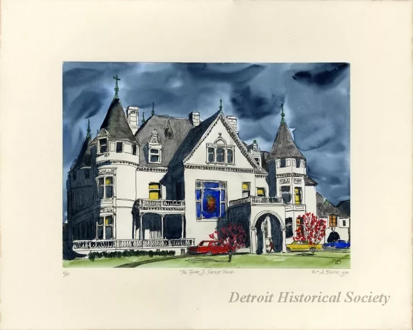 Lithograph - The Frank J. Hecker House