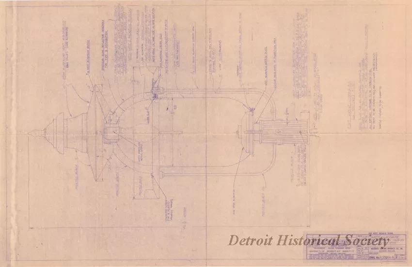 Blueprint - Fort Wayne Luminaire,
Fort Wayne Historical Museum,
Detroit, Michigan