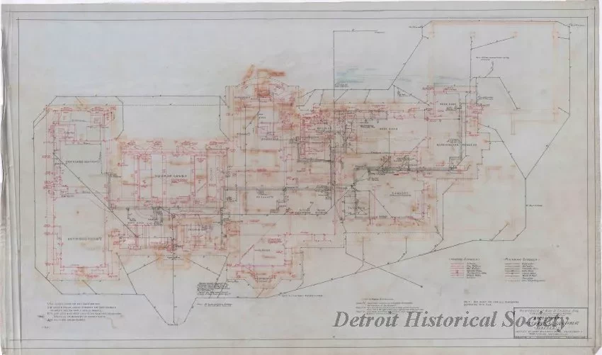 Drawing, Architectural - Residence of Roy Chapin, Esq., Grosse Pointe Farms, Michigan,
Record Map of Mechanical Equipment