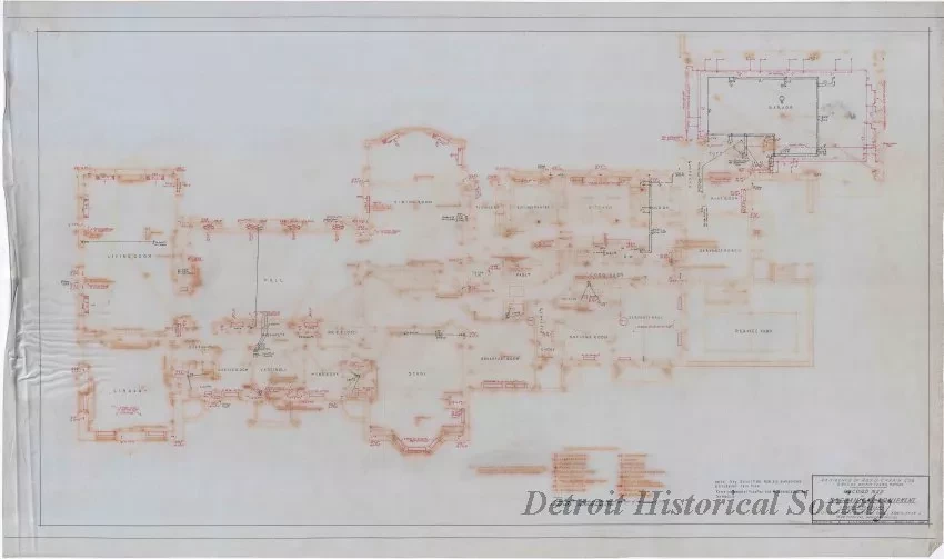 Drawing, Architectural - Residence of Roy Chapin, Esq., Grosse Pointe Farms, Michigan,
Record Map of Mechanical Equipment