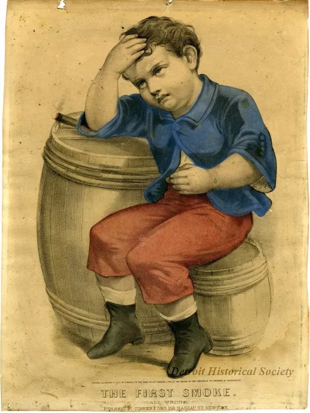 Lithograph - The First Smoke
