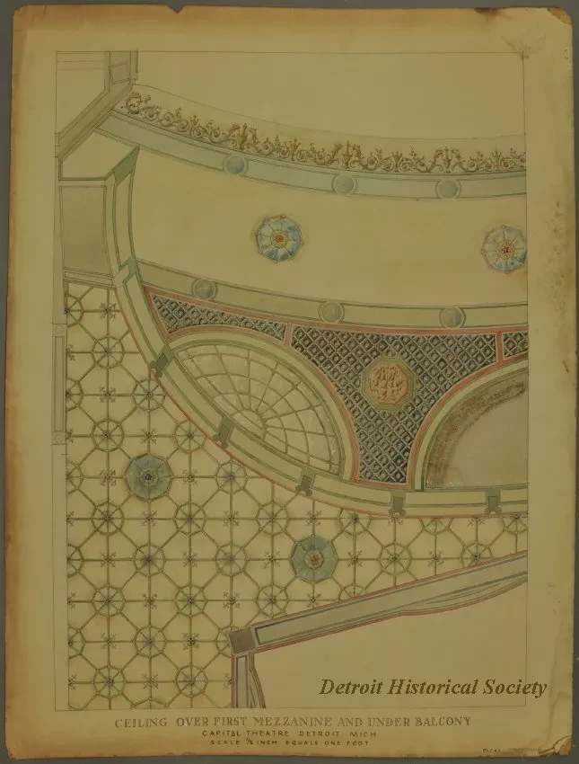 Drawing, Architectural - Ceiling Over First Mezzanine and Under Balcony
