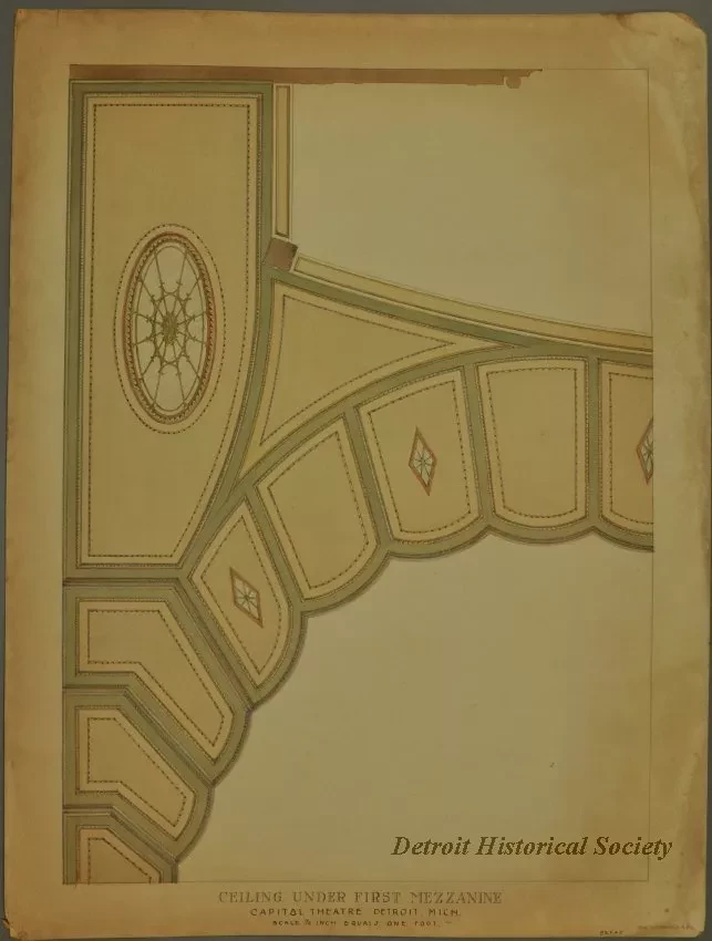 Drawing, Architectural - Ceiling Under First Mezzanine