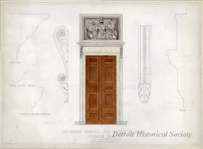 Painting - Measured Drawing and Details of Door
